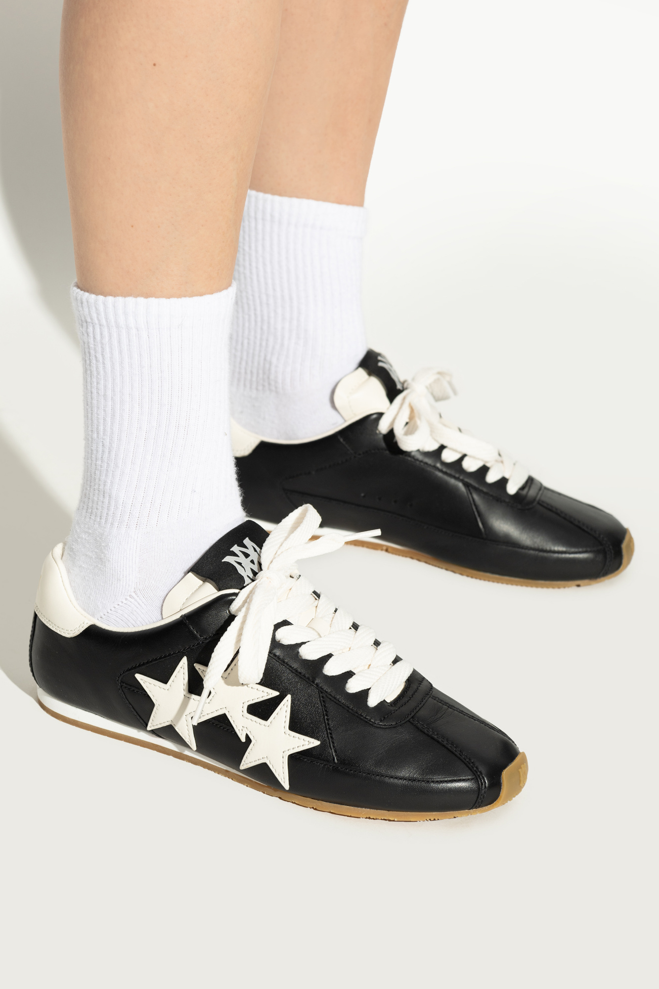スニーカー AMIRI SNEAKER (AMFOSR1111) AMIRI Bone runner sneakers for Men - Beige in UAE | Level Shoes